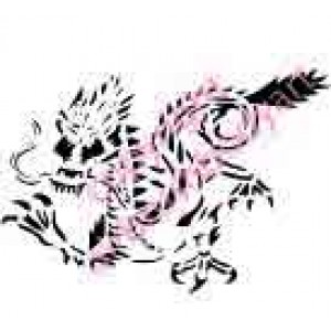0268 chinese dragon reusable stencil